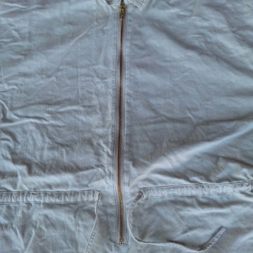 J.Crew Cinched zip-up dress in drapey cotton preppy oversized Baggy Size Large - Picture 3 of 7